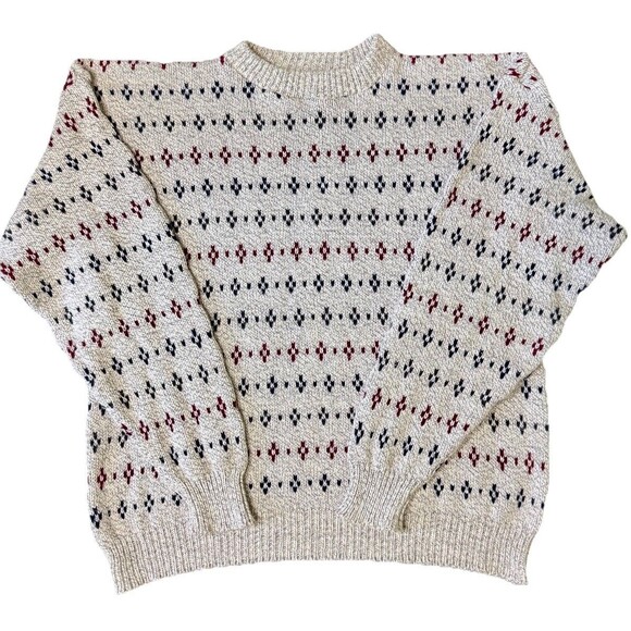 Vintage Fieldmaster Mens Y2K Fair Isle Nordic Winter Cabin Grandpa Sweater XLT - Picture 3 of 9